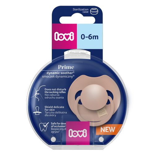LOVI Dinamikus szilikon cumi PRIME 0-6hó 1db -Blush