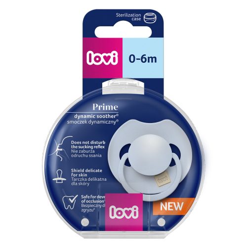 LOVI Dinamikus szilikon cumi PRIME 0-6hó 1db -Baby Blue