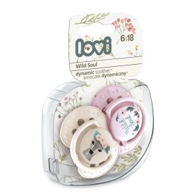   Lovi Dinamikus nyugtató cumi 2db (6-18hónap) Wild Soul - Rózsaszín