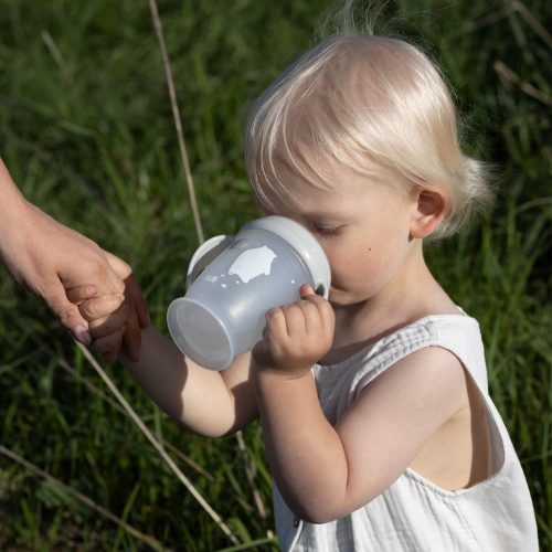 LOVI 360° itatópohár BUDDY BEAR 9hó+ 250ml-Barna