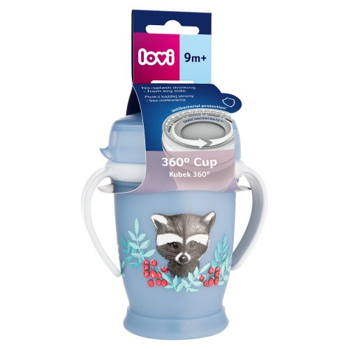 LOVI 360° itatópohár WILD SOUL 9hó+ 250ml-Kék