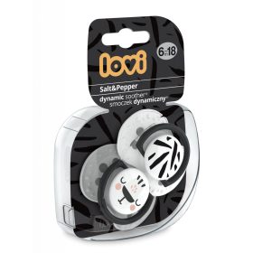 Lovi Dinamikus nyugtató cumi 2db (6-18 hónap) Salt&Pepper