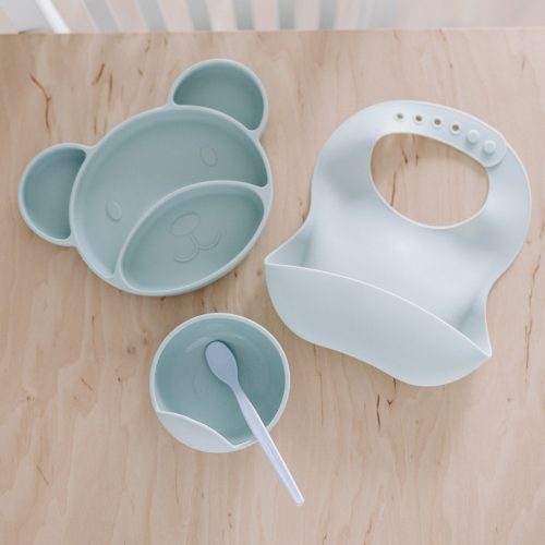 Canpol babies Szilikon előke zsebbel -zöld