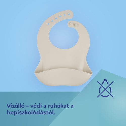 Canpol babies Szilikon előke zsebbel -krém