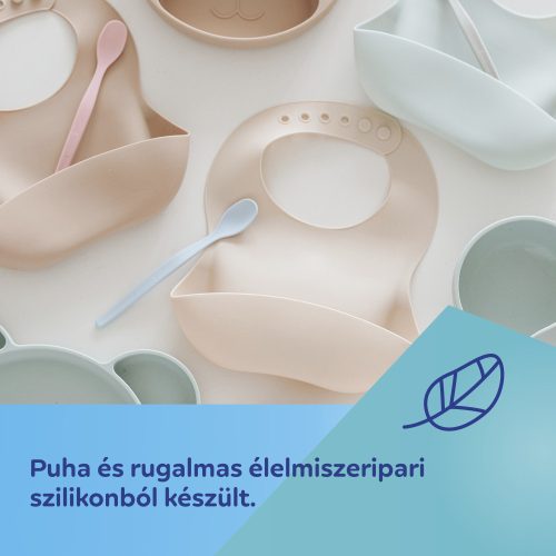 Canpol babies Szilikon előke zsebbel -krém