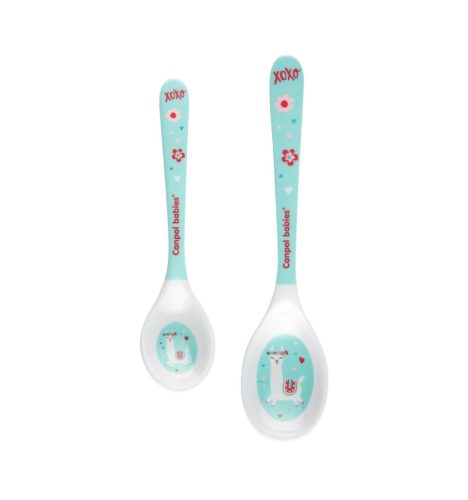 Canpol babies Melamin kanál Exotic Animals 2db. 9hó+ - Türkiz