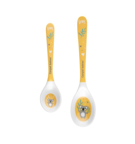 Canpol babies Melamin kanál Exotic Animals 2db. 9hó+ - Sárga