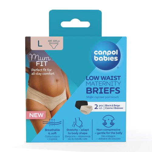 Canpol babies MumFIT alacsony derekú kismama bugyi L 2 db