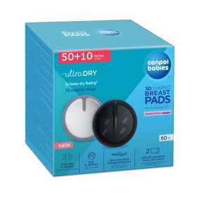   Canpol babies Formázott légáteresztő melltartóbetét 3D 50+10db fekete
