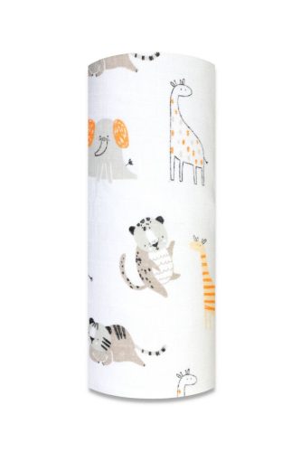 Színes mintás textil pelenka 70x80 cm-Szürke cirkusz