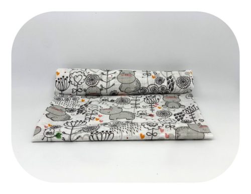 Színes mintás textil pelenka 70x80 cm-szürke minták