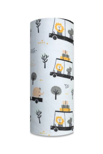 Színes mintás textil pelenka 70x80 cm-Kirándulás az állatkertben