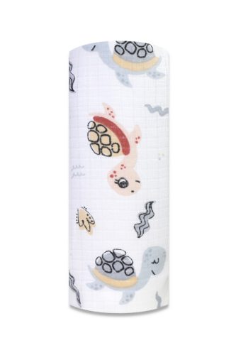 Színes mintás textil pelenka 70x80 cm-Teknősök