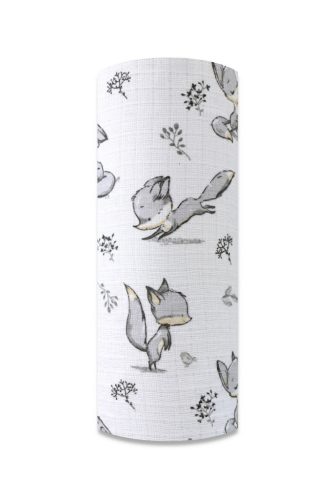 Színes mintás textil pelenka 70x80 cm-Szürke róka