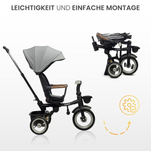 Toyz Saber 360°-ban Forgatható Üléses Tricikli-Grey