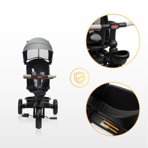 Toyz Saber 360°-ban Forgatható Üléses Tricikli-Grey