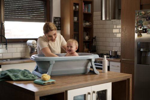 Tega Baby összecsukható babakád-Dove Grey