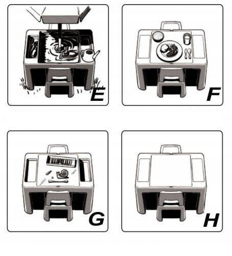 Tega BabyTeggi multifun asztal+ 2 szék - mustár