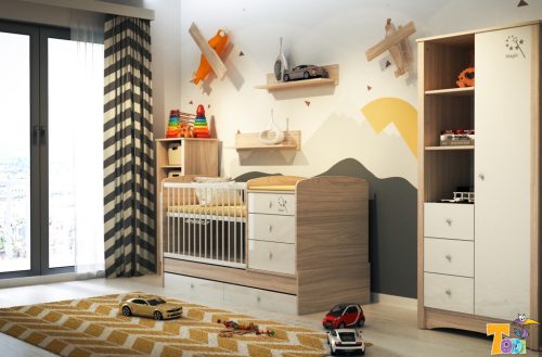 Magic - keskeny nyitott polcos szekrény (140 cm magas)