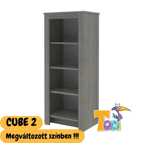 Cube2 - keskeny nyitott polcos szekrény (140 cm magas