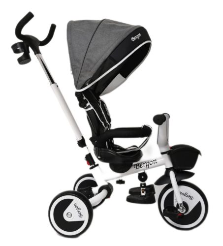 Bergon Összecsukható 360°-ban Forgatható Üléses Tricikli B56 - Grey