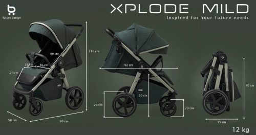 Future Design Xplode Mild sport babakocsi-Frosty Green