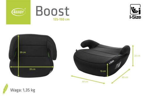 4BABY Boost I-Size ülésmagasító -Black
