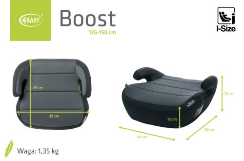 4BABY Boost I-Size ülésmagasító -Graphite