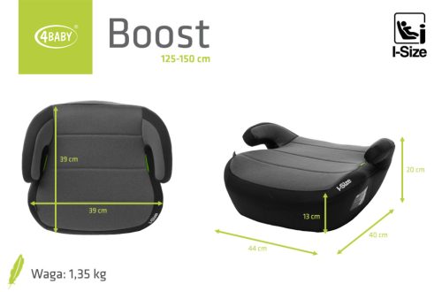4BABY Boost I-Size ülésmagasító -Grey