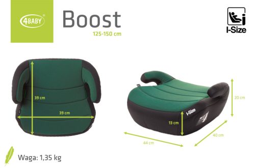 4BABY Boost I-Size ülésmagasító -Green