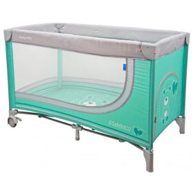 Baby mix utazóágy Maci egyszintes - Menta