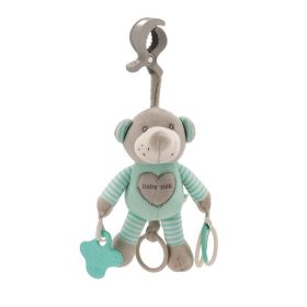Baby Mix plüss rezgő játék medve-menta