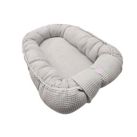 Vaganza babafészek waffle 85x60 cm- Szürke