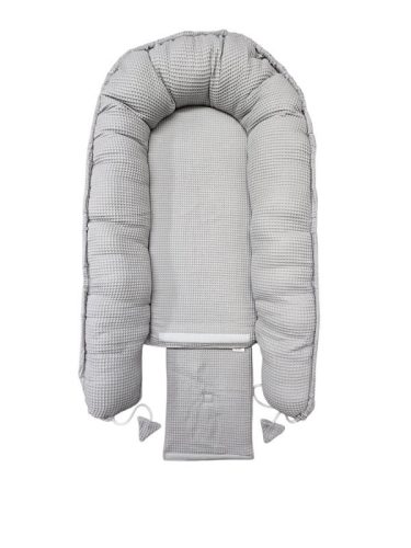 Vaganza babafészek waffle 85x60 cm- Szürke