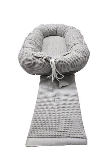 Vaganza babafészek waffle 85x60 cm- Szürke